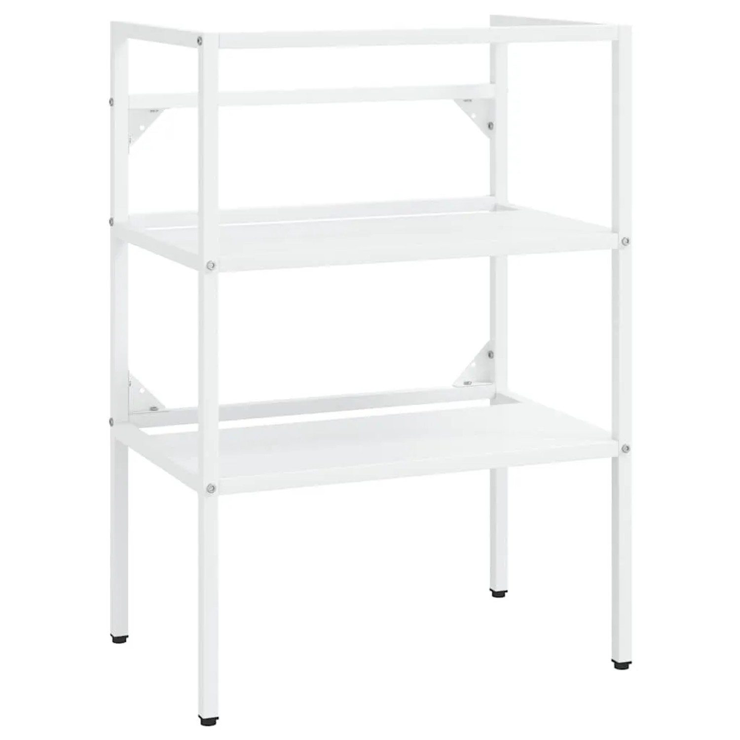 vidaXL Badezimmer Waschtischgestell Weiß 59x38x83 cm Eisen 338485