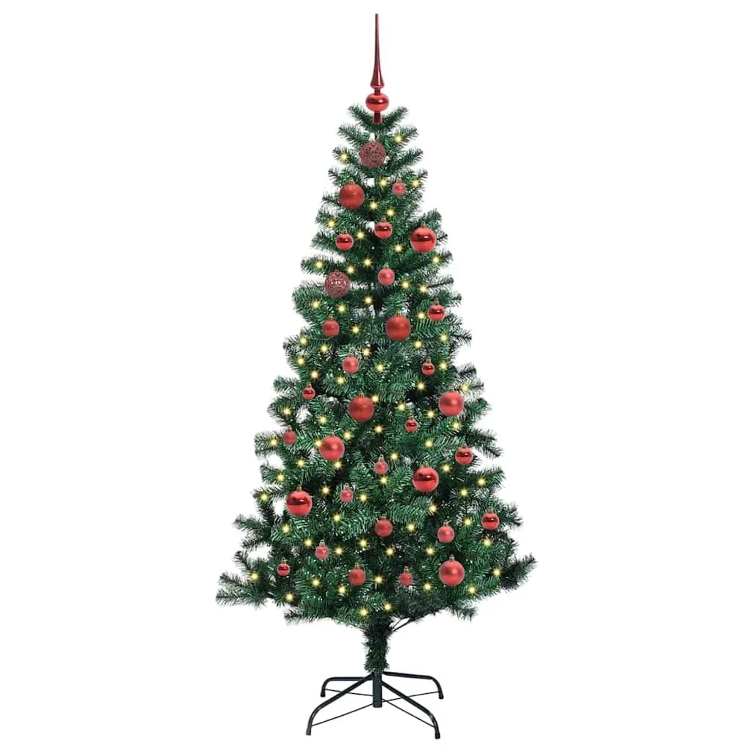 vidaXL Künstlicher Vorbeleuchteter Weihnachtsbaum Grün 150 cm 3396749