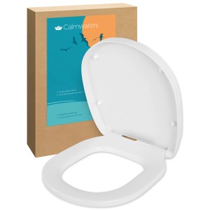 Calmwaters WC-Sitz für Ideal Standard Connect, Duroplast, Absenkautomatik, abnehmbar, weiß.