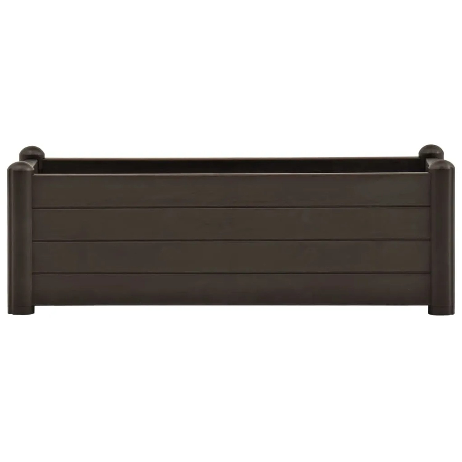 vidaXL Garten-Hochbeet Mokka, 100x43x35 cm, aus PP-Kunststoff.