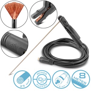 STAHLWERK Elektrodenhalter 200 A mit 8 m Kabel für MMA ARC Schweißgeräte.