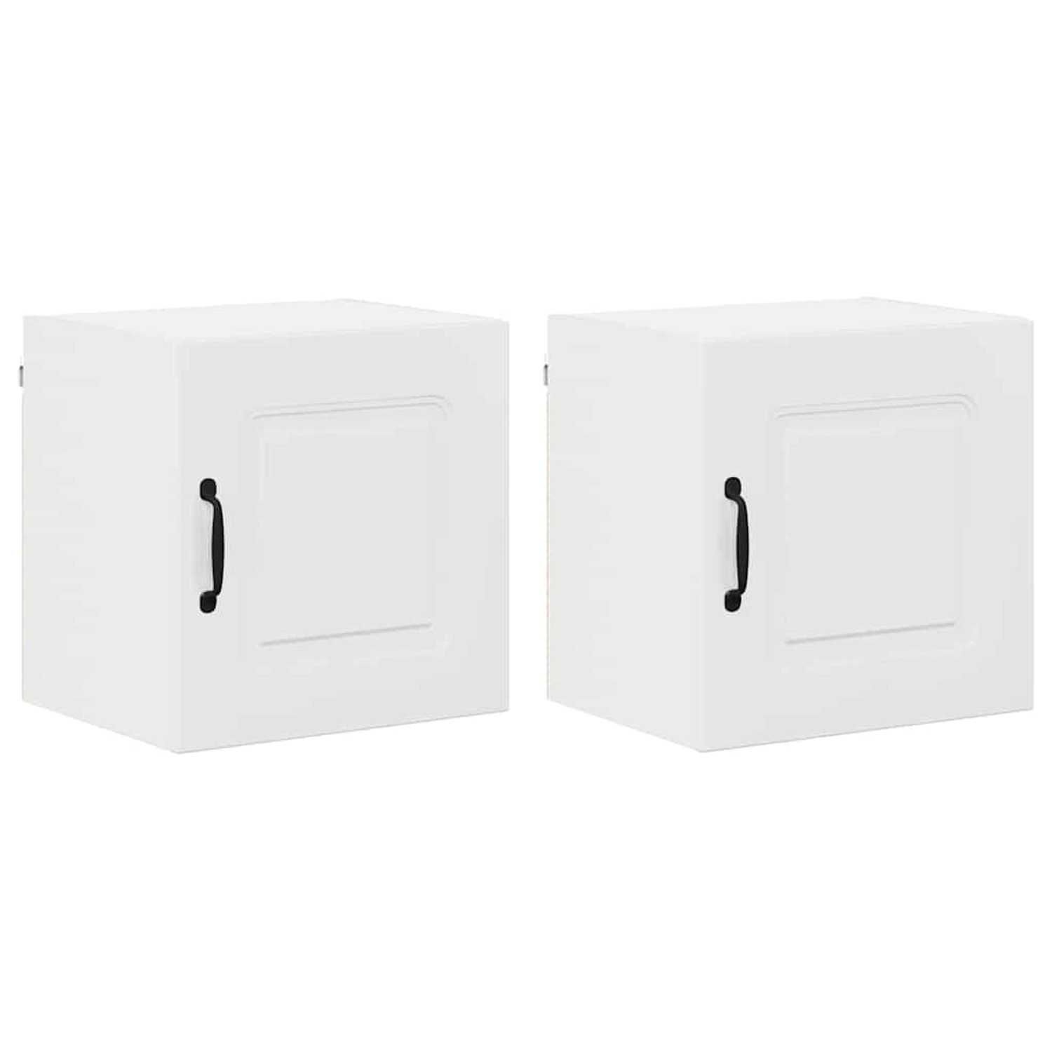 vidaXL Küchenwandschrank mit Tür 2 Stk Hochglanz Weiß 40 x 31 x 40 cm 88452 günstig online kaufen