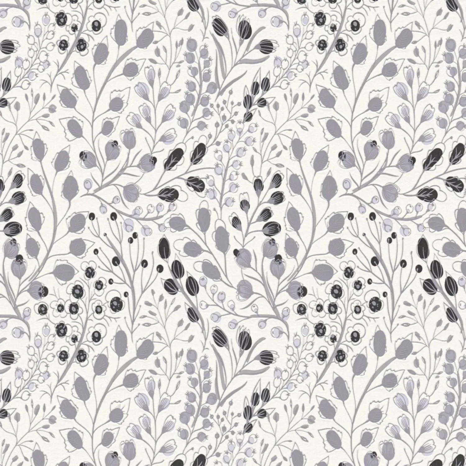 Tadessi Tapete Floral M1-No.4178 Vliestapete in Grau