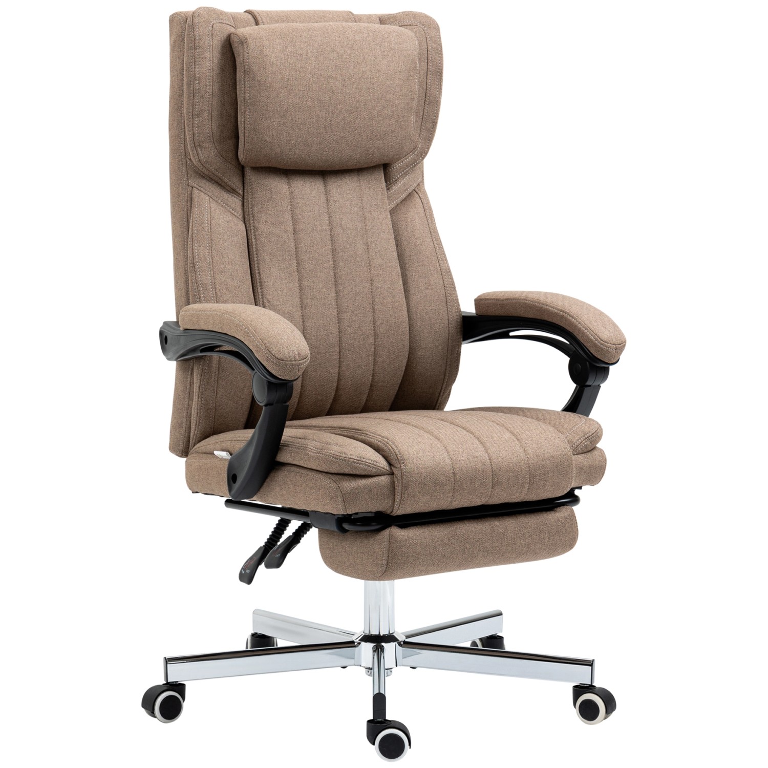 Vinsetto Bürostuhl Polyester 65L x 61B x 105-113H cm Braun günstig online kaufen