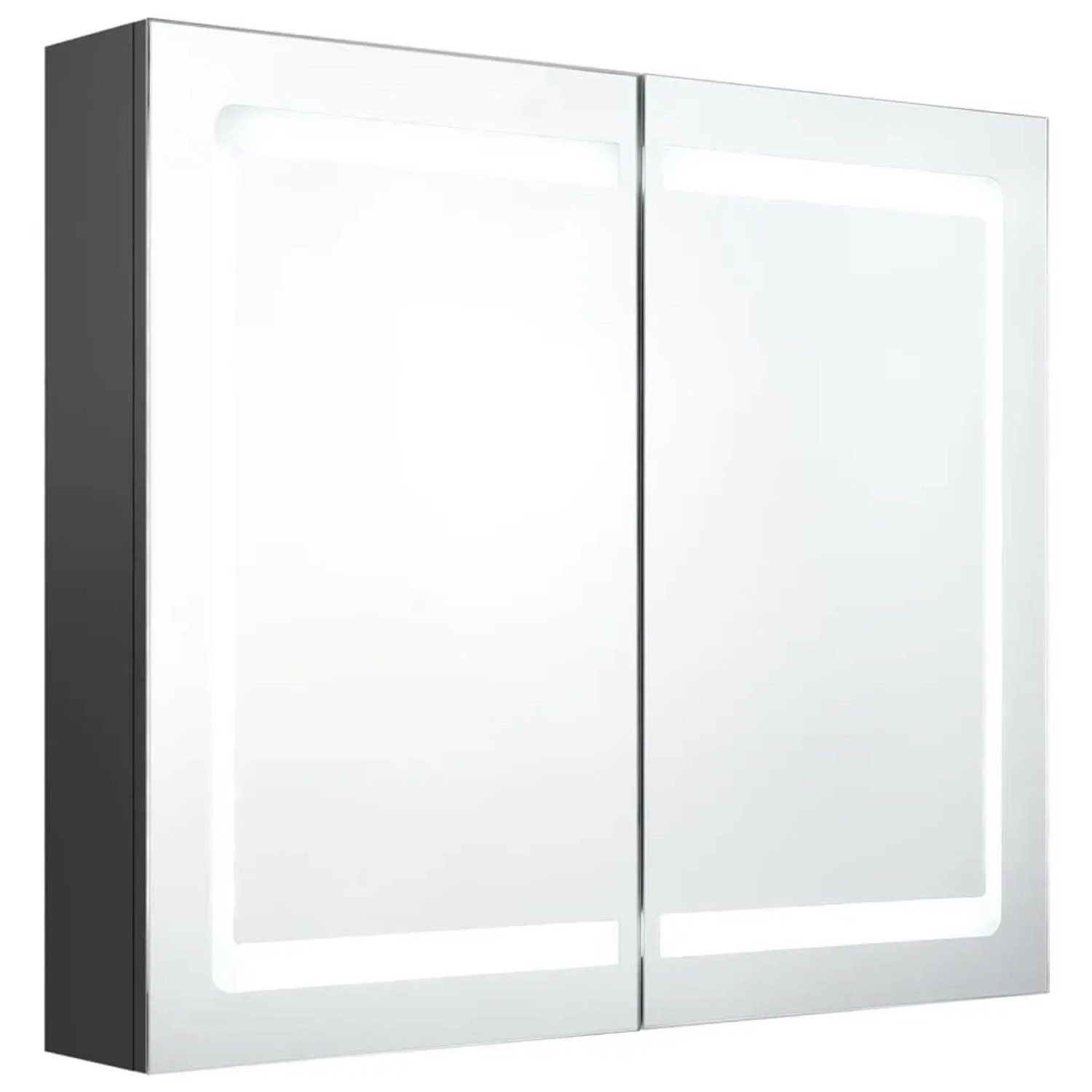 vidaXL LED-Spiegelschrank fürs Bad Grau 80x12x68 cm 326513 günstig online kaufen