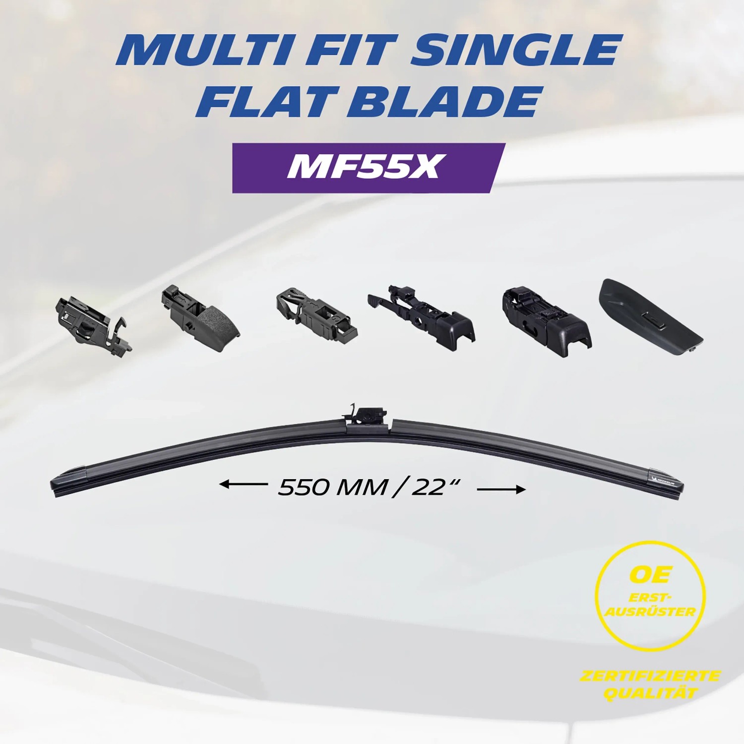 Michelin Scheibenwischer Multi Fit MF55X, 550mm, mit Adaptern für Mercedes-Benz.