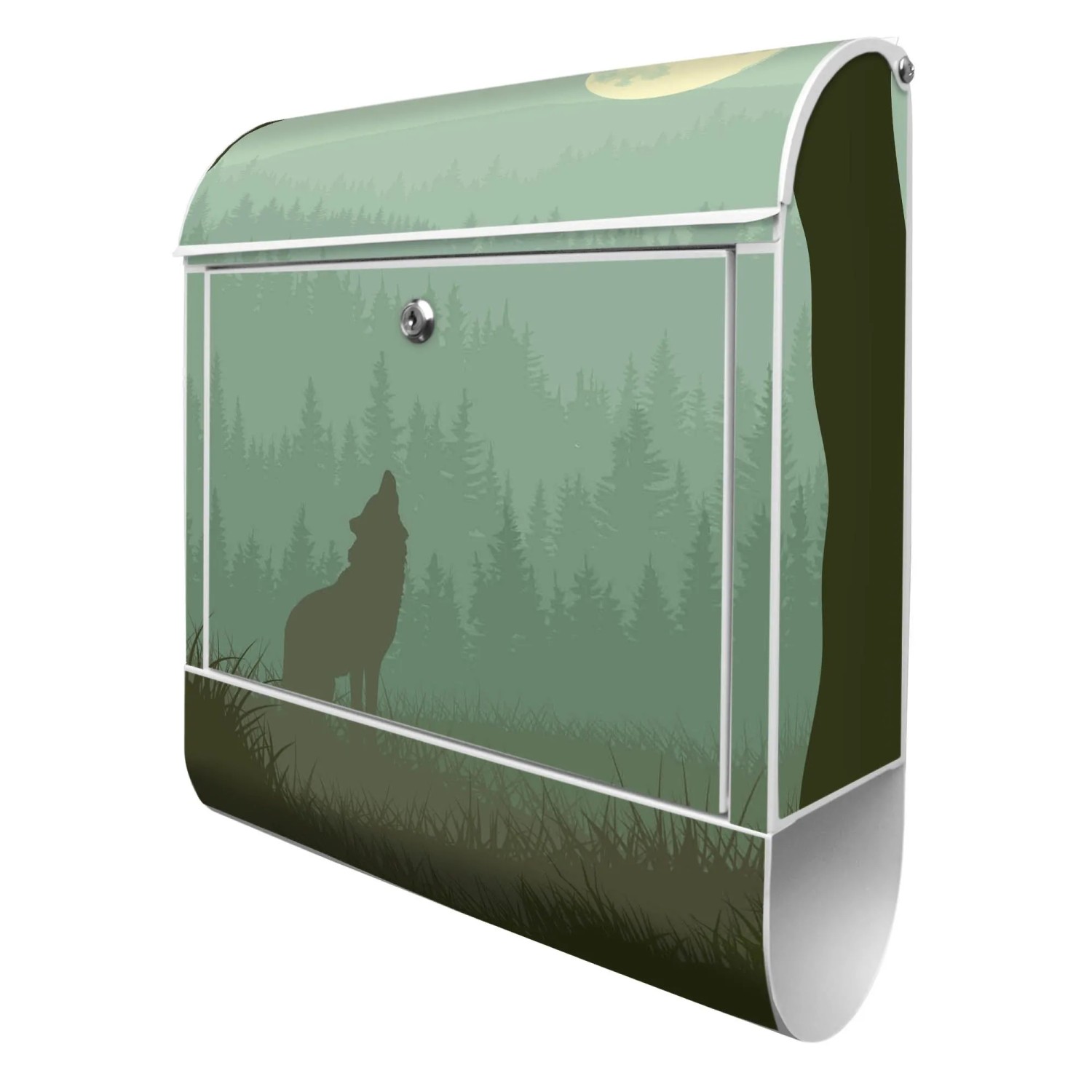 Banjado Design Briefkasten Weiß Pulverbeschichtet 39x47x14cm 2 Schlüssel Mi günstig online kaufen