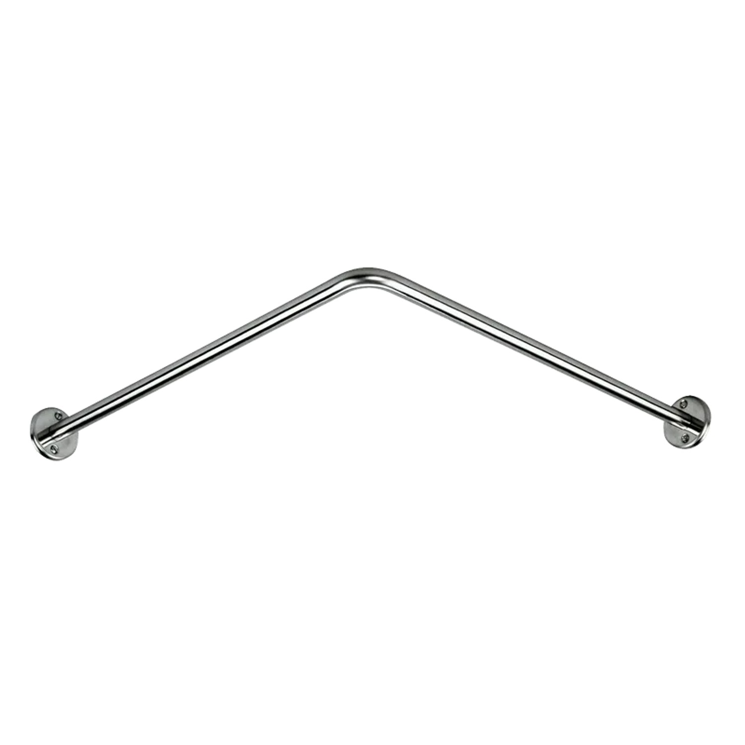 Delabie Eck-Vorhangstange D16 80x80 cm, Edelstahl hochglanzpoliert