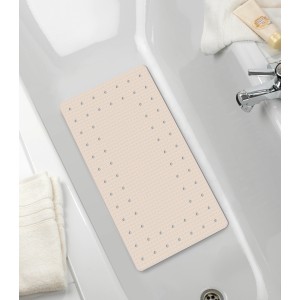 Beige Wenko Wanneneinlage Mirasol (69x39 cm) mit Anti-Rutsch-Struktur in Badewanne.