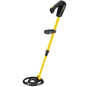 National Geographic Metalldetektor für Kinder, gelb-schwarz, mit LCD-Bildschirm und verstellbarer Länge.