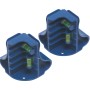 2 blaue LUX Zungenklemmen Comfort, Spannwerkzeug zum einfachen Einklemmen von Gegenständen.
