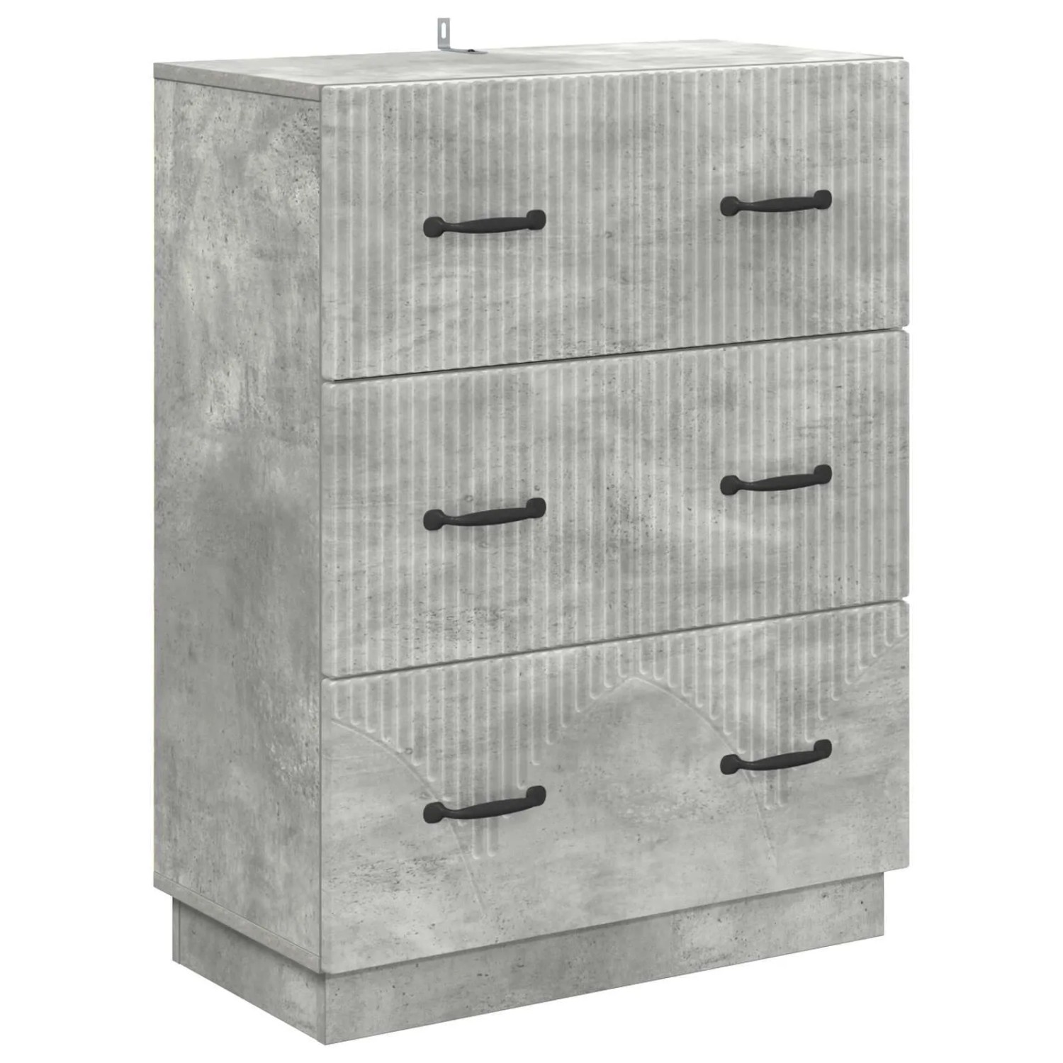 vidaXL Schubladenschrank Betongrau 66 x 34,5 x 87 cm Holzwerkstoff 895298