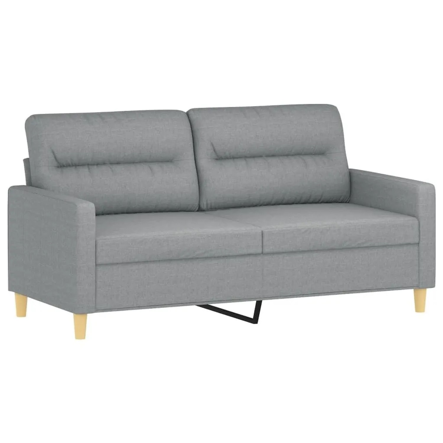vidaXL 2-Sitzer-Sofa Hellgrau 140 cm Stoff 359235