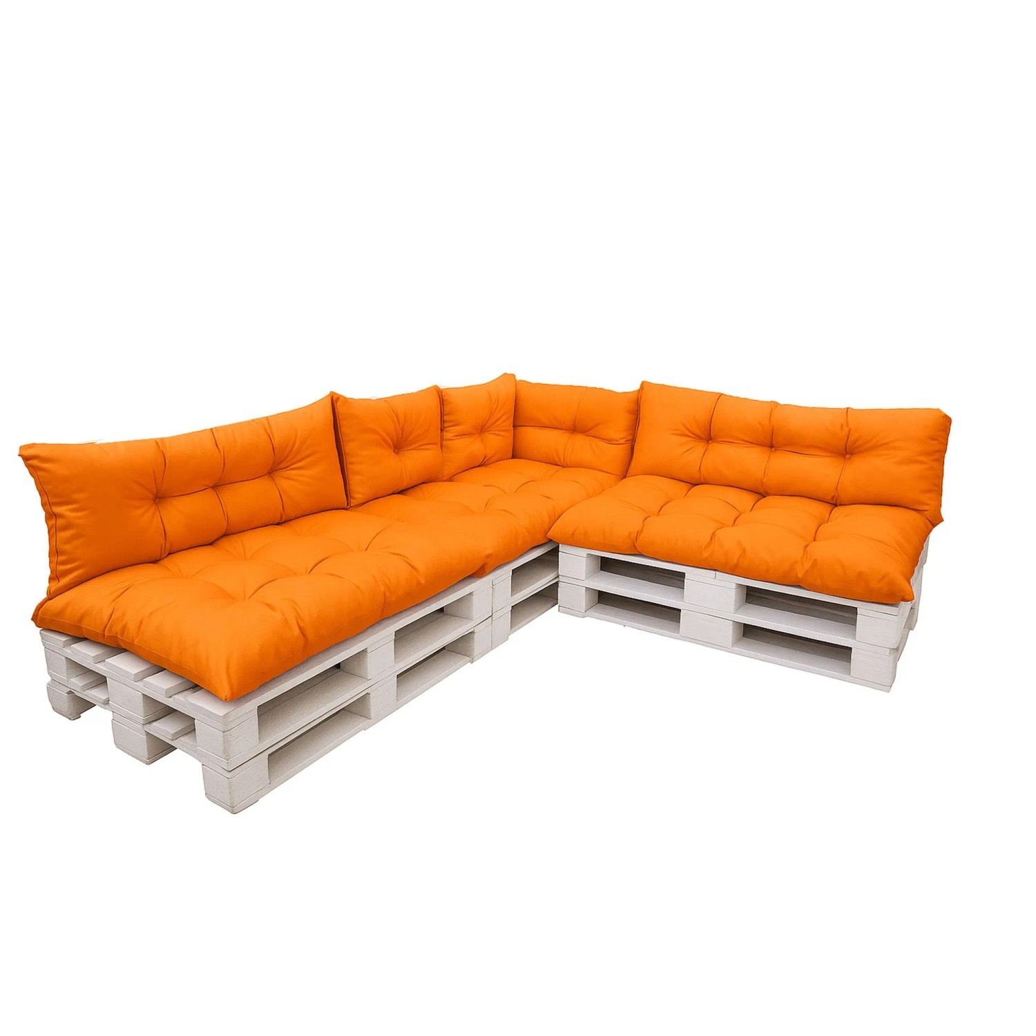 Setgarden Set 7er Palettensofa Kissen Outdoor  120 x 80cm Sitzkissen + Rückenkissen 120 x 40 cm 1tlg Orange