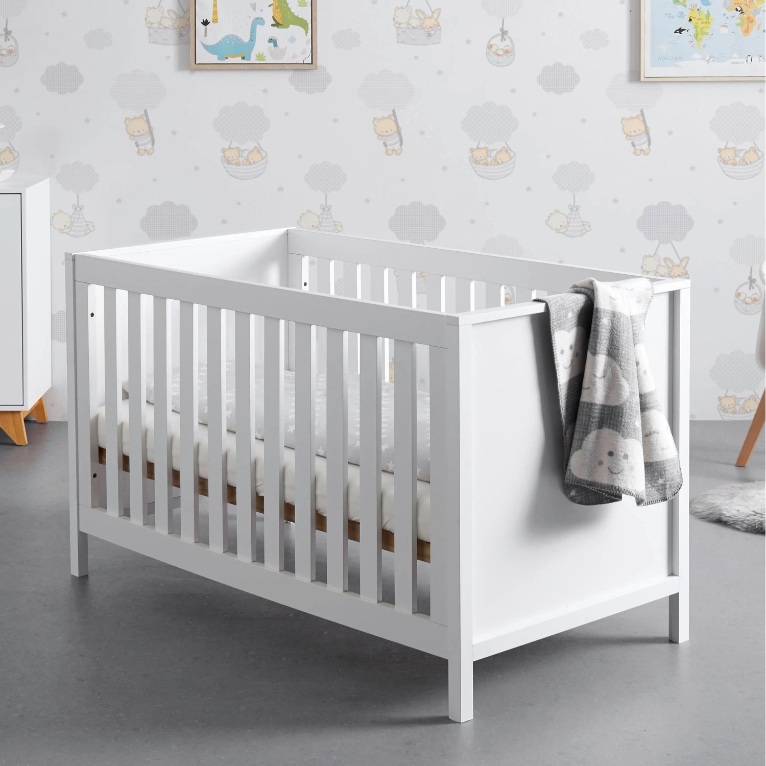 Bessagi Kids Gitterbett Maria Weiß ca. 70x140cm