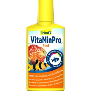 Tetra VitaMinPro 3in1, 250ml Wasseraufbereiter für Aquarien mit Vitaminen, Mineralien und Probiotika.
