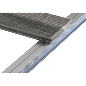 GS Terrassen Klammerclip Easyfix V für schräge Nuten, zur Dielenbefestigung auf Unterkonstruktion.