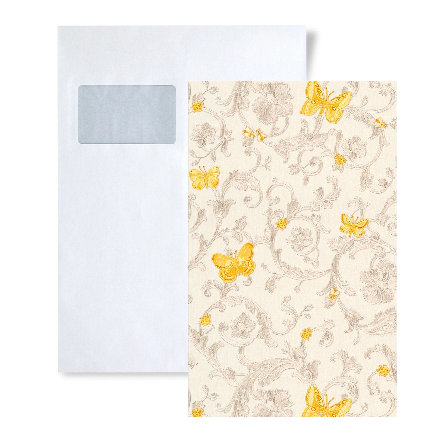 PROFHOME 1 MUSTERSTÜCK S-343253-GU DIN A4 MUSTER der Blumen Tapete günstig online kaufen