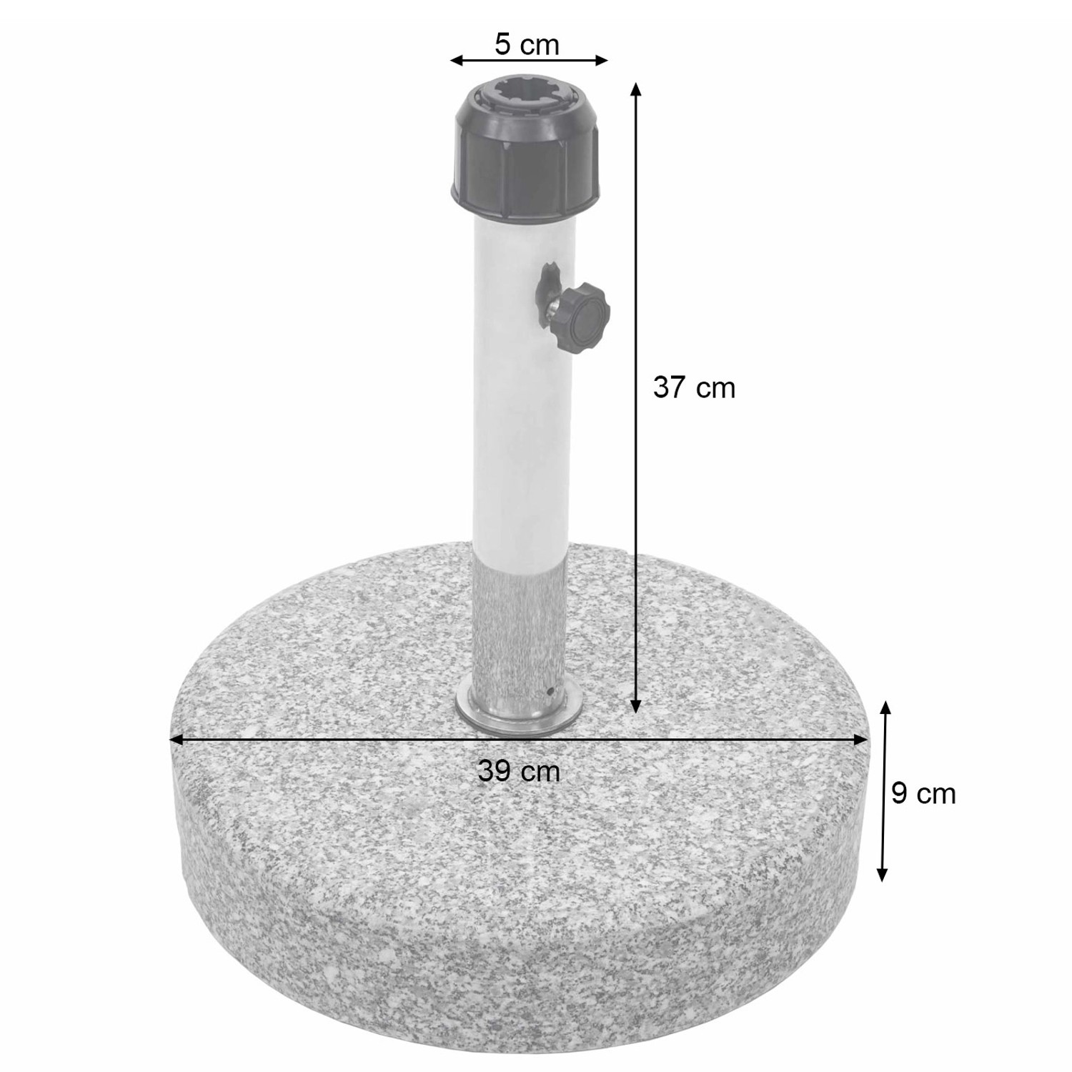 MCW Sonnenschirmständer F92 24kg Rund Grau kaufen bei OBI