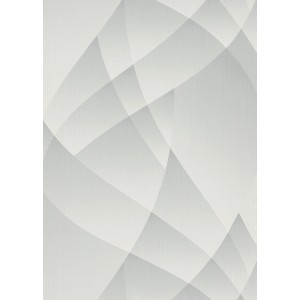 Graue Guido Maria Kretschmer Vliestapete Lumina mit geometrischem Muster und Glanzeffekten.