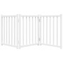 vidaXL 3 Tlg Hundetor Faltbar Weiß 150 cm Massivholz Tanne 352276_4