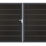 GroJa Grande Steckzaun Tor Premium, DIN links, DB Schwarz. Gartentor mit Aluminiumrahmen und BPC-Füllung.