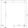 Technische Zeichnung des Skan Holz Carport Fichtelberg mit Maßangaben.