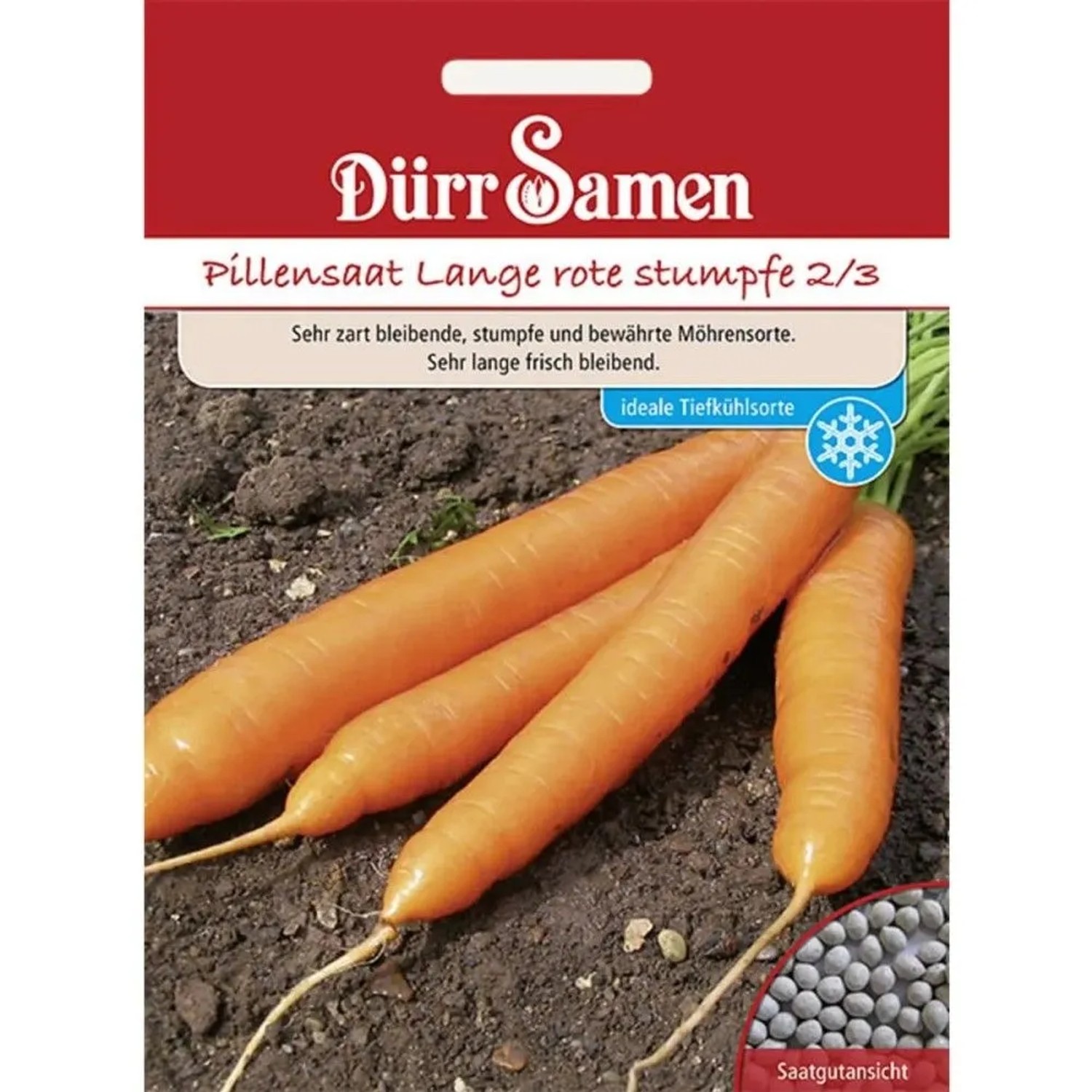 Dürr Samen Möhren Pillensaat Lange Rote Stumpfe Saatgut