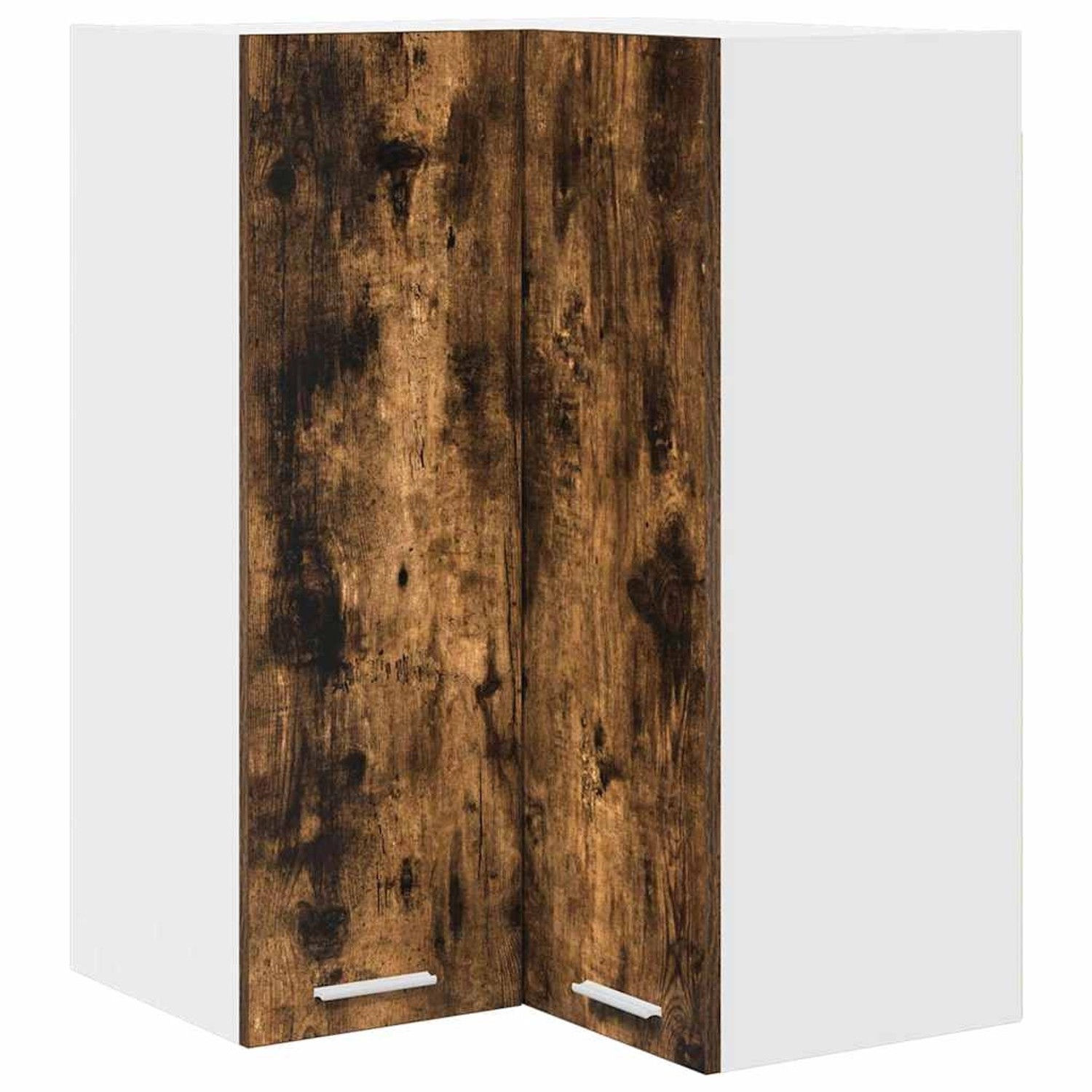 vidaXL Hängeschrank Riga Geräucherte Eiche und Weiß 57 x 57 x 80 cm 884294