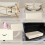 Beige Massageliege Freddi von Tectake, klappbar mit Tragetasche, für einfachen Transport und Lagerung.