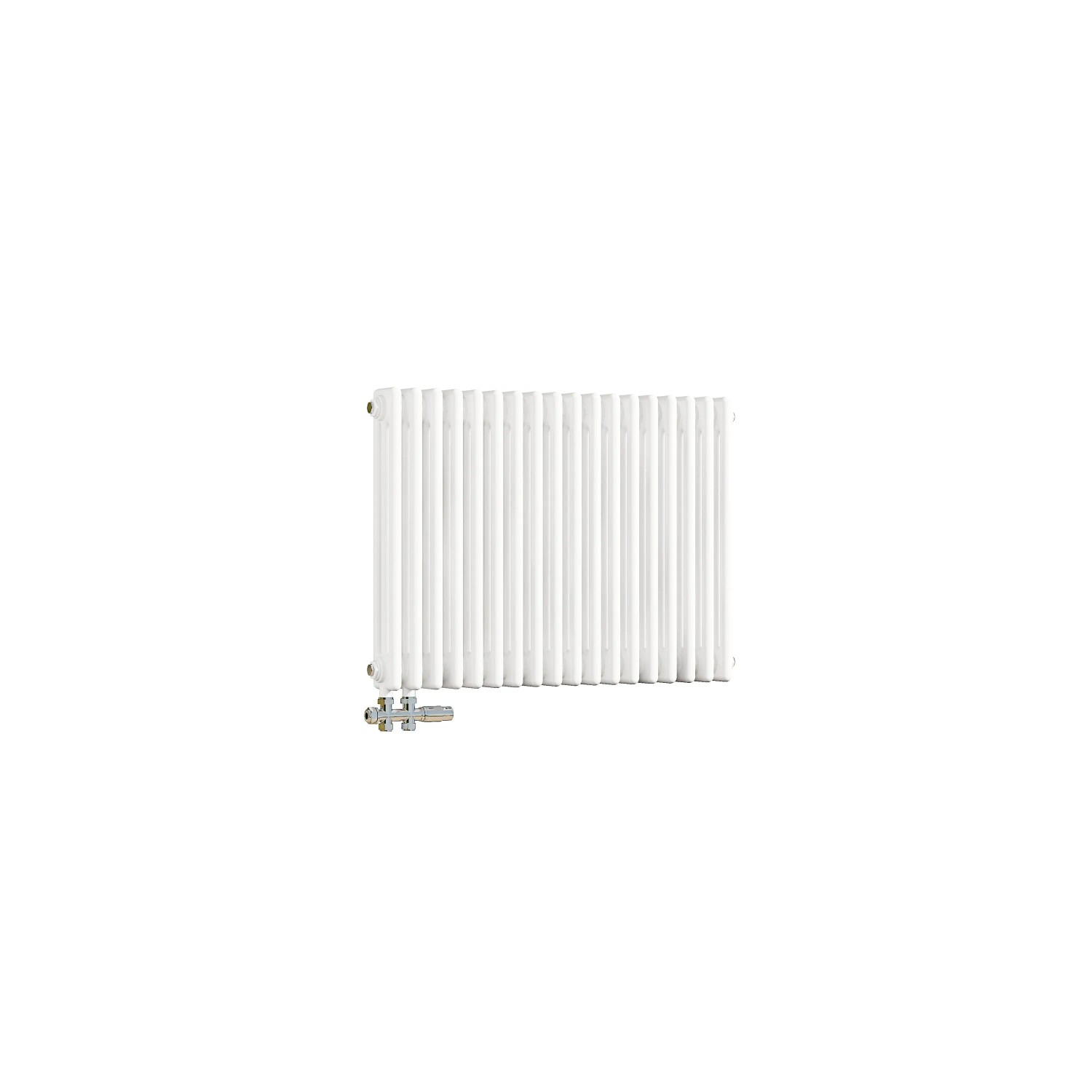 Duschparadies 600x830mm Traditioneller Heizkörper für Warmwasserbetrieb Weiß 1278W 3Säulen