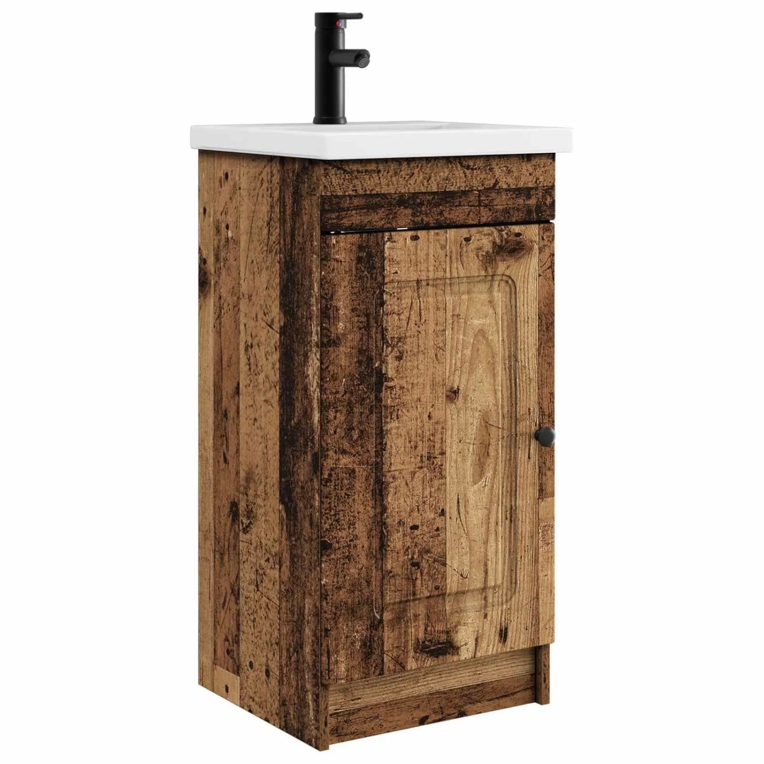 vidaXL Badezimmerschrank mit Waschbecken Altholz 42 x 40 x 84,5 cm 890002