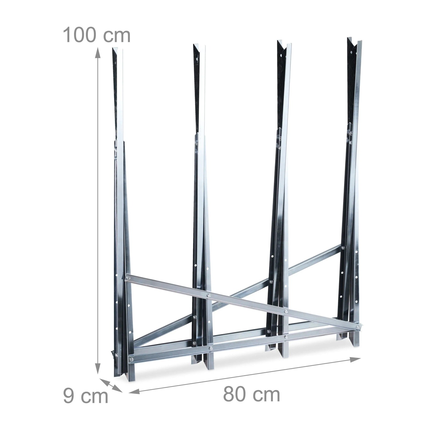 Relaxdays Sägebock Stahl Silber Höhenverstellbar Zusammenklappbar 150 kg_5