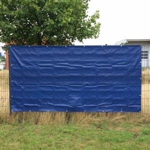 Boni-Shop Bauzaunplane Blau 1,76x3,41m 160g/m² Sichtschutz Windschutz