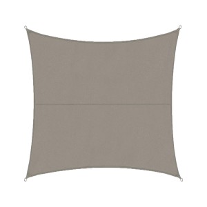 Quadratisches, wasserabweisendes Karat Sonnensegel, 3x3 m, grau, für Garten, Terrasse und Balkon.