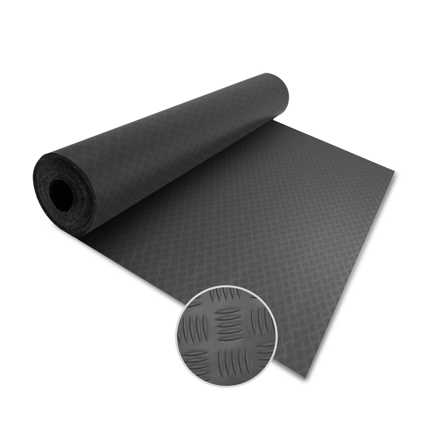 KARAT PVC-Bodenbelag Meterware Diamond Cut 2 mm Stärke Dunkelgrau 120 x 300 günstig online kaufen