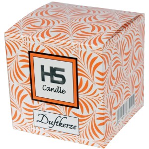 Verpackung der HS Candle Duftkerze Sternzeichen Zwillinge mit Honigmelone Duft.