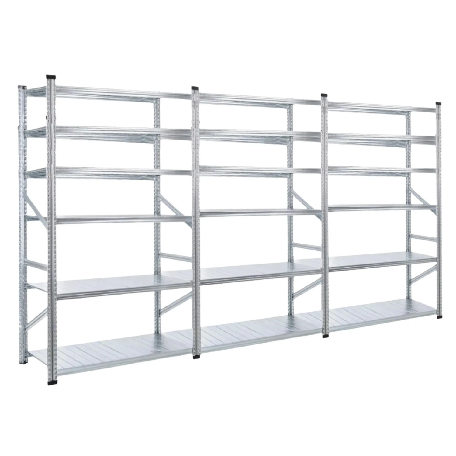 PROREGAL Fachbodenregal Proximo  Stecksystem 210 x 360 x 50 cm 6 Ebenen Beidseitig Verzinkt