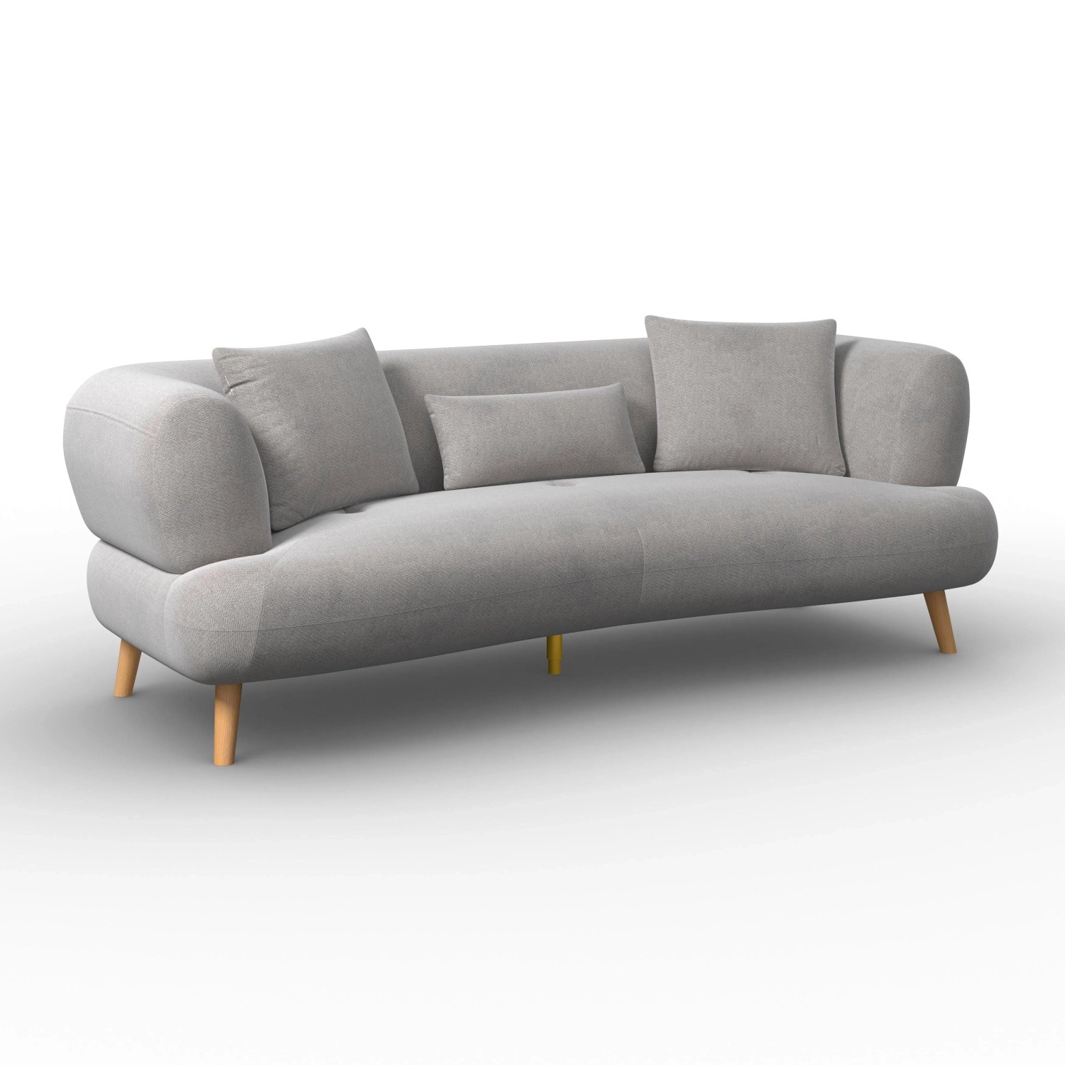 Bessagi Home Sofa Elisabeth Grau Bouclé