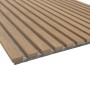 Akustikpaneel Eiche braun/grau, 60x120cm, 2er Set. Wandpaneel zur Schallverbesserung.