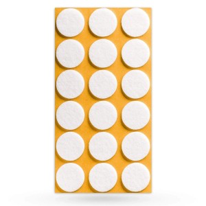 SOTECH Filzgleiter Ø25 x 3 mm Selbstklebend Weiß