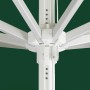 Detailaufnahme: Dunkelgrüner Schneider Marktschirm Jumbo, Ø 400 cm, mit Seilzugmechanik.