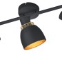 Reality Strahler Punch 3er, schwarz matt, Deckenspot mit drei Leuchten im Industrial Look.