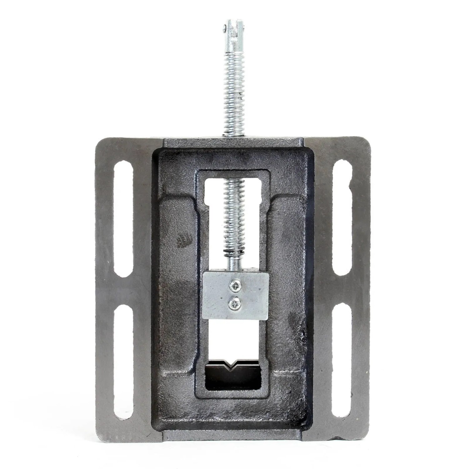 Robuster Wiltec Maschinenschraubstock aus Gusseisen, 100mm Spannweite, für präzises Spannen in der Werkstatt.