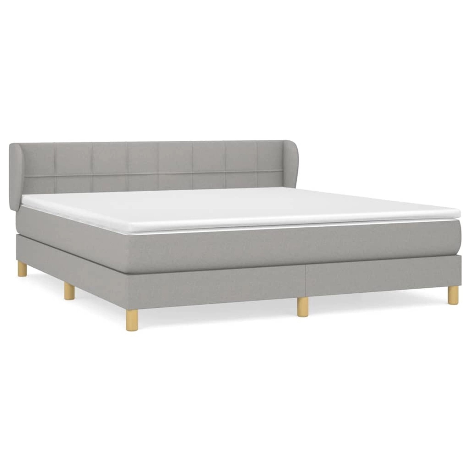 vidaXL Boxspringbett mit Matratze Hellgrau 160x200 cm Stoff1399741 günstig online kaufen