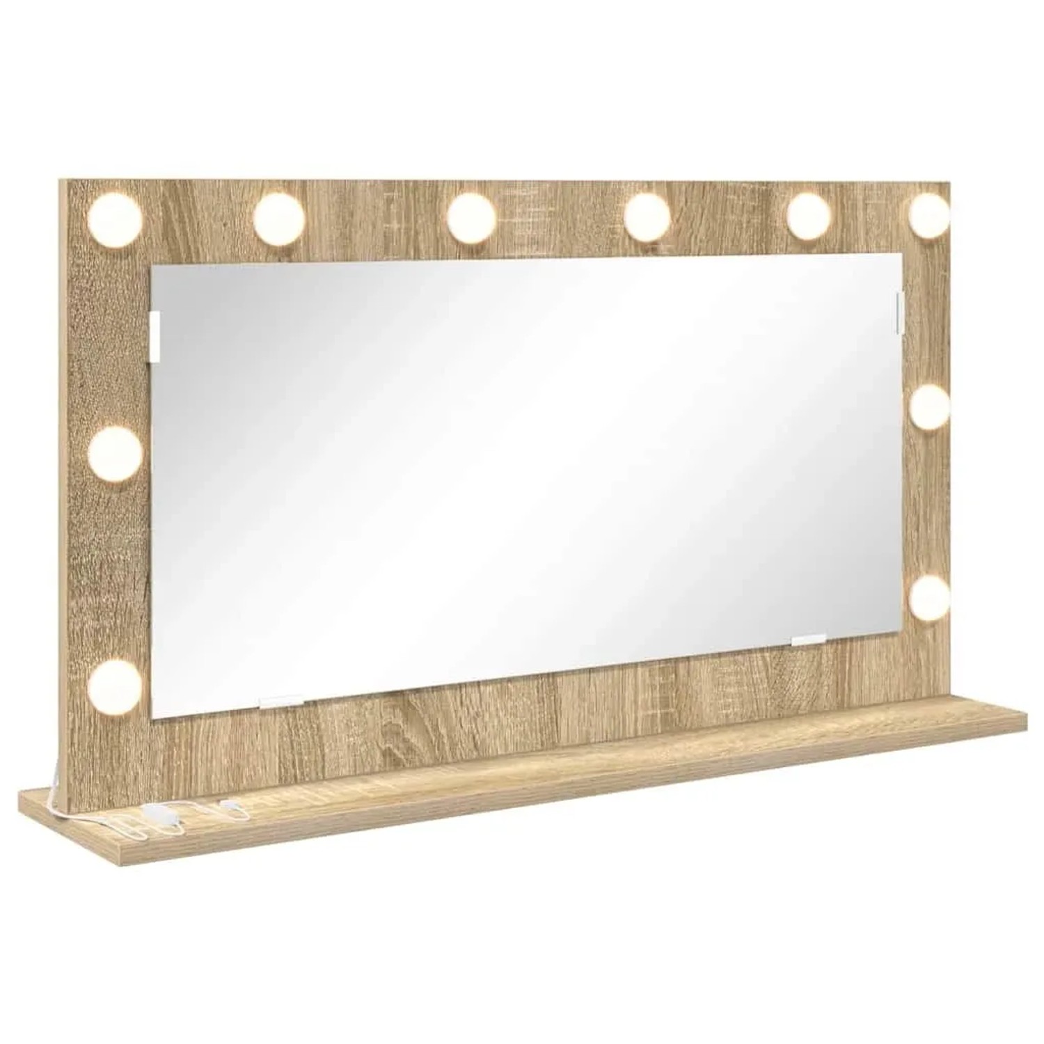 vidaXL Waschtischspiegel Rechtwinklig Sonoma-Eiche 80 x 45 x 18 cm 868319