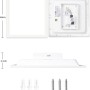 Flache, quadratische LED Deckenleuchte, 60x60 cm, weiß, 40W, warmweiß, inklusive Montagematerial.