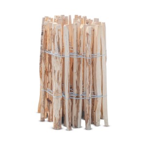 Stiltreu Staketenzaun Haselnuss, 500x50 cm, Lattenabstand 7-9 cm. Naturzaun für Garten und Beet.