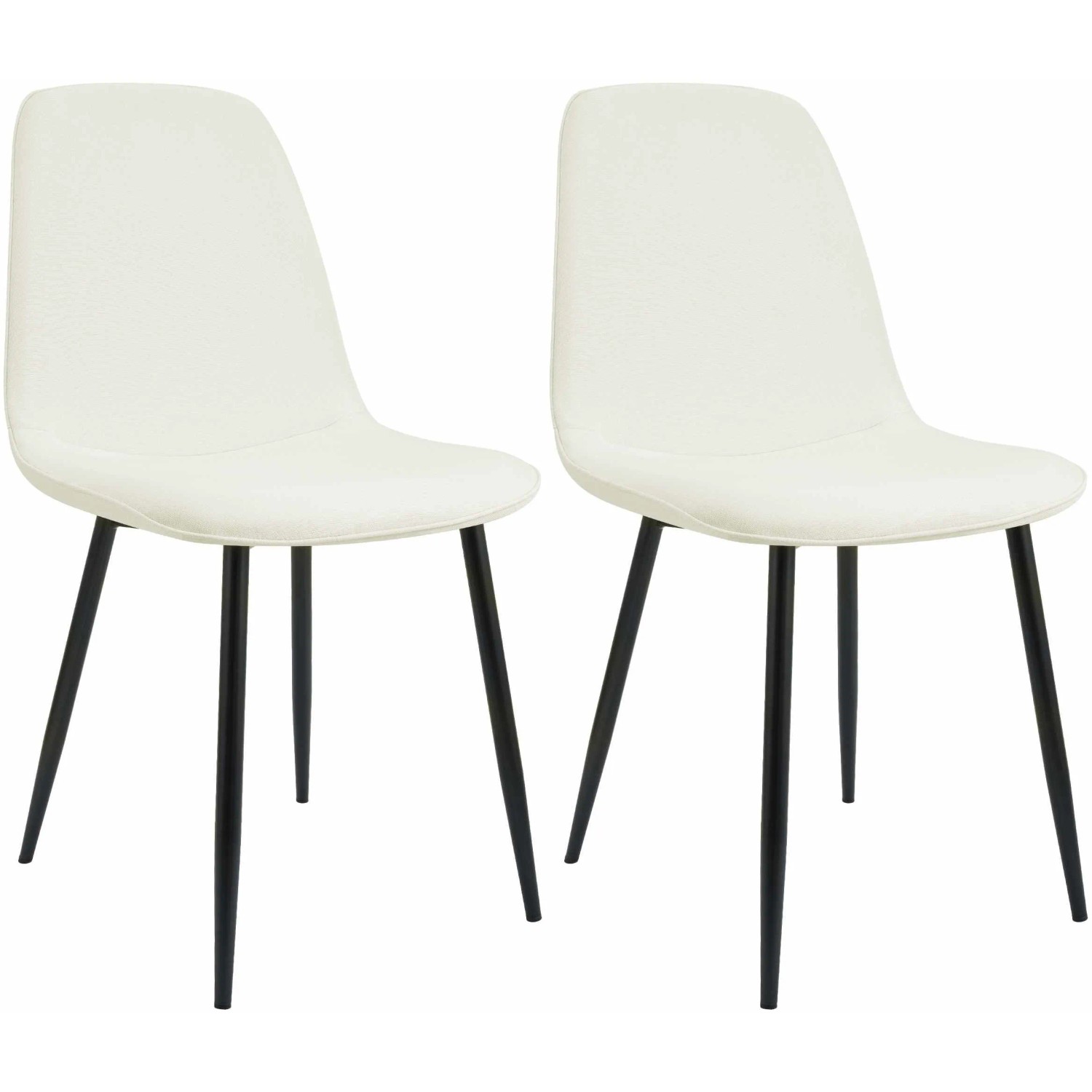 CLP 2er Set Esszimmerstuhl Maryam creme/Stoff