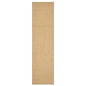 Naturfarbener Sisal Teppich Läufer, 66x250 cm, mit feiner Webstruktur. Ideal für Flure und Wohnräume.